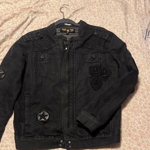 Ring of Fire Black Patch Bomber Jacket